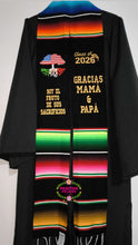 Load image into Gallery viewer, Fruto - Black Graduation stole Sarape Sash SOLD OUT