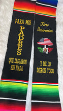 Cargar imagen en el visor de la galería, *2026* Llegaron sin nada - Black graduation stole Sarape Sash IN STOCK