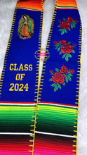 Load image into Gallery viewer, Virgen hand embroidered Blue 2024 Stole - IN STOCK