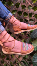 Load image into Gallery viewer, Colorful Sequin Tan Lace Up - PREORDER