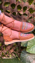 Load image into Gallery viewer, Colorful Sequin Tan Lace Up - PREORDER