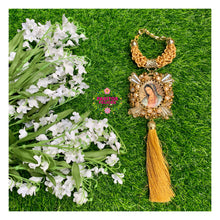 Load image into Gallery viewer, Sagrado Corazón con Virgencita - Sacred Heart w Virgin Mary Keychain and Car Blessing