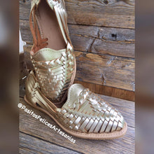 Cargar imagen en el visor de la galería, Gold - Braid Vegan Huaraches