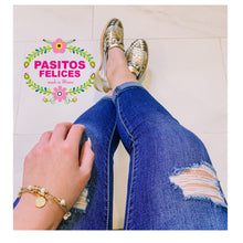 Cargar imagen en el visor de la galería, Tres Oros huaraches in Gold