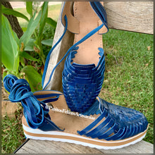 Load image into Gallery viewer, Yellow Platform Lace Up