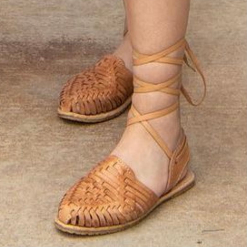 Tan lace sales up flats