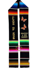 Cargar imagen en el visor de la galería, 2026* Monarcas Gracias a mis padres stole Sarape Sash - IN STOCK
