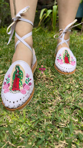 Virgen Sequin White Lace Up PREORDER