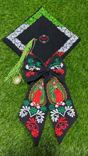 Load image into Gallery viewer, Moño Tri color Virgen- Embroidered Long Bow
