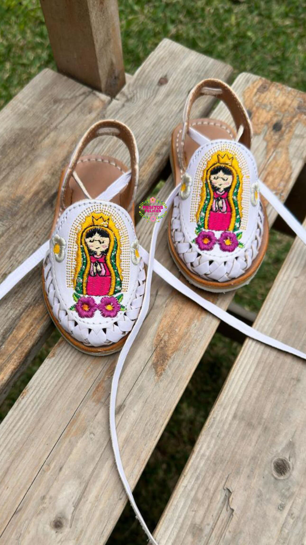 Virgencita White Lace Up PREORDER