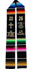 Load image into Gallery viewer, *2026* Mi Esfuerzo -  Black Graduation Stole Sarape Sash

