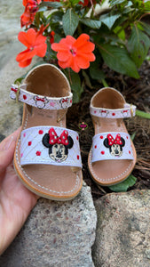 Minnie White Open Toed Buckle PREORDER