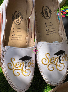 Senior 2026 - Gold and Black Leather Flats