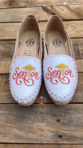 Senior 2026 - Gold and Red Leather Flats