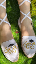 Load image into Gallery viewer, Gold Senior Black - Leather Lace Up Huaraches
