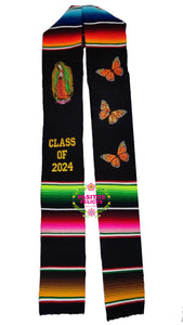 Monarch and Virgen Graduation stole IN STOCK