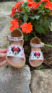 Minnie White Open Toed Buckle PREORDER