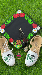 Senior 2026 - Black and Green Leather Lace Up