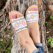 Load image into Gallery viewer, Angelica - White Leather Embroidered Sandals PREORDER
