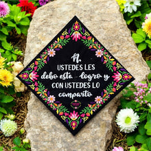 Load image into Gallery viewer, Comparto mi Logro - Embroidered graduation cap topper
