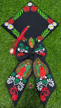 Load image into Gallery viewer, Mexico Virgen Embroidered graduation cap topper
