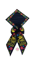 Cargar imagen en el visor de la galería, Tulipán - Tulip Floral Embroidered graduation cap topper
