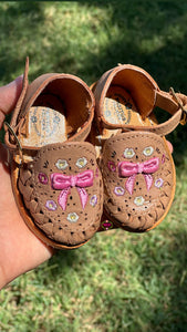 Coquette Tan Mexican Buckle Sandals