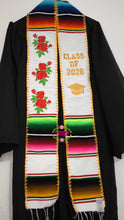 Load image into Gallery viewer, 2026 Roses White Graduation Stole Sarape Sash
