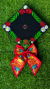 Mexico Embroidered graduation cap topper (w/o button) IN STOCK