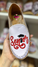 Load image into Gallery viewer, Red Senior - Embroidered Flats PREORDER
