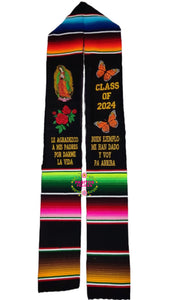 Virgen - Le agradezco Black Graduation stole IN STOCK