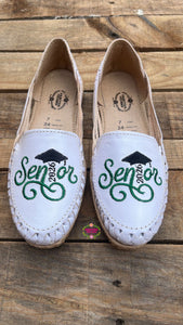 Senior 2026 - Black and Green Leather Flats