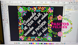 Cuando me Vean Volar - Embroidered graduation cap topper