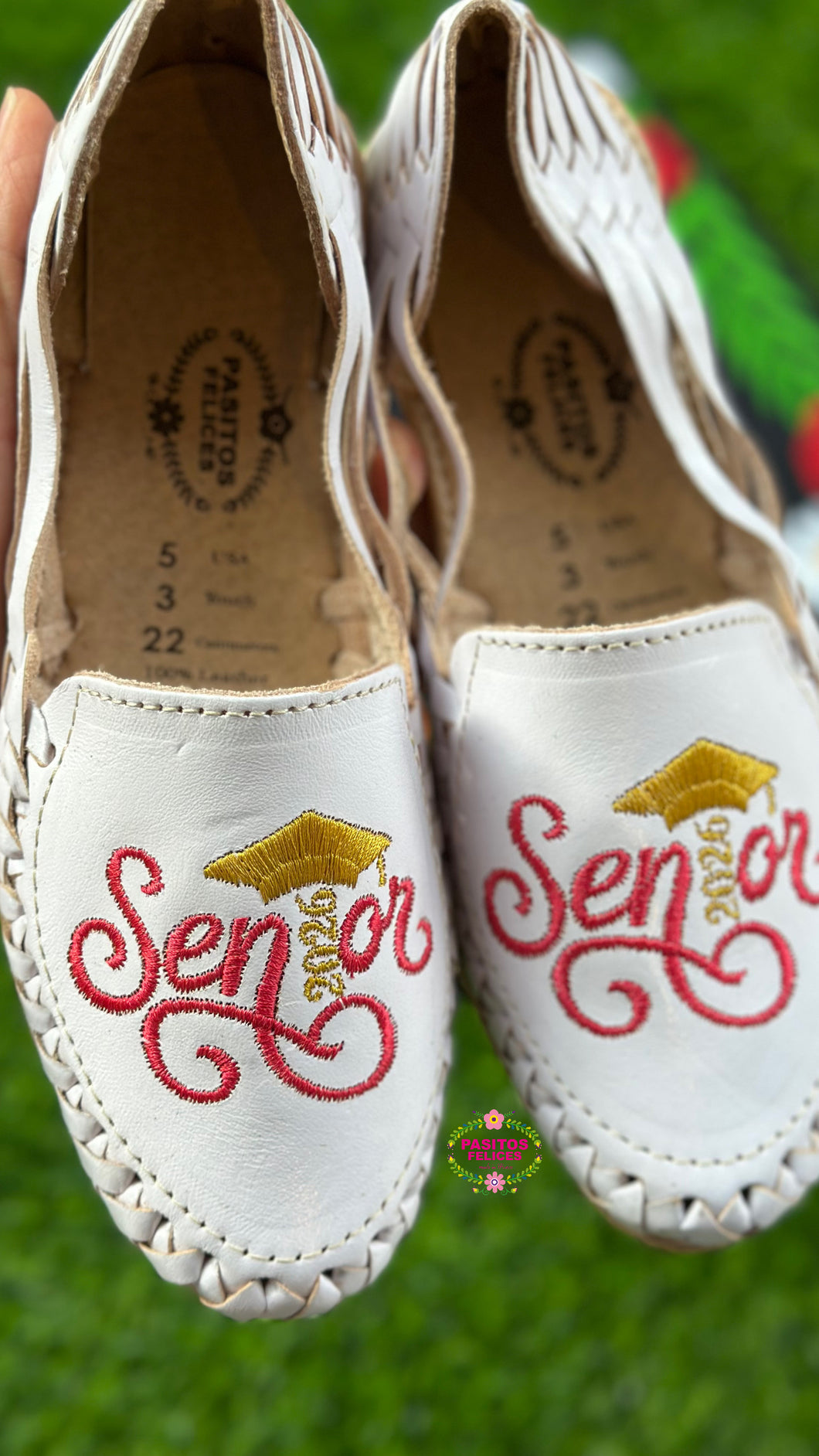 Senior 2026 - Gold and Red Leather Flats