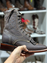 Load image into Gallery viewer, Botas Lacer - Chocolate Leather Tooled Boots
