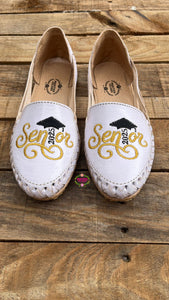 Senior 2025 - Gold and Black Leather Flats