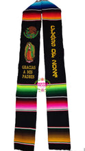 Load image into Gallery viewer, Eagle and Virgen Black Graduation stole IN STOCK
