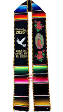 Cargar imagen en el visor de la galería, *2026* Dove Virgen Black w/ Gold finish - Graduation stole Sarape Sash IN STOCK
