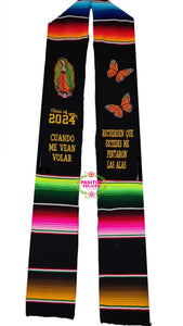 2025* Alas - Wings Black Graduation stole PREORDER