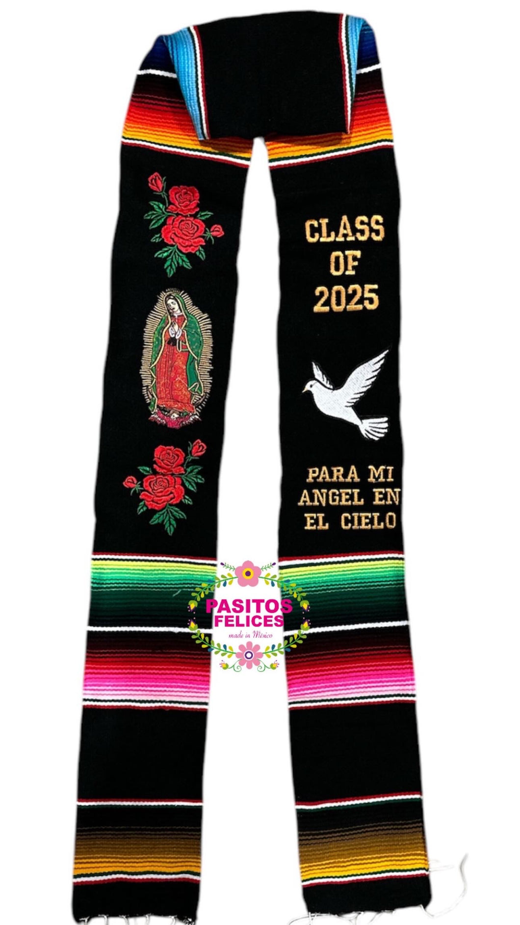 2025* Dove Virgen Black Graduation stole IN STOCK