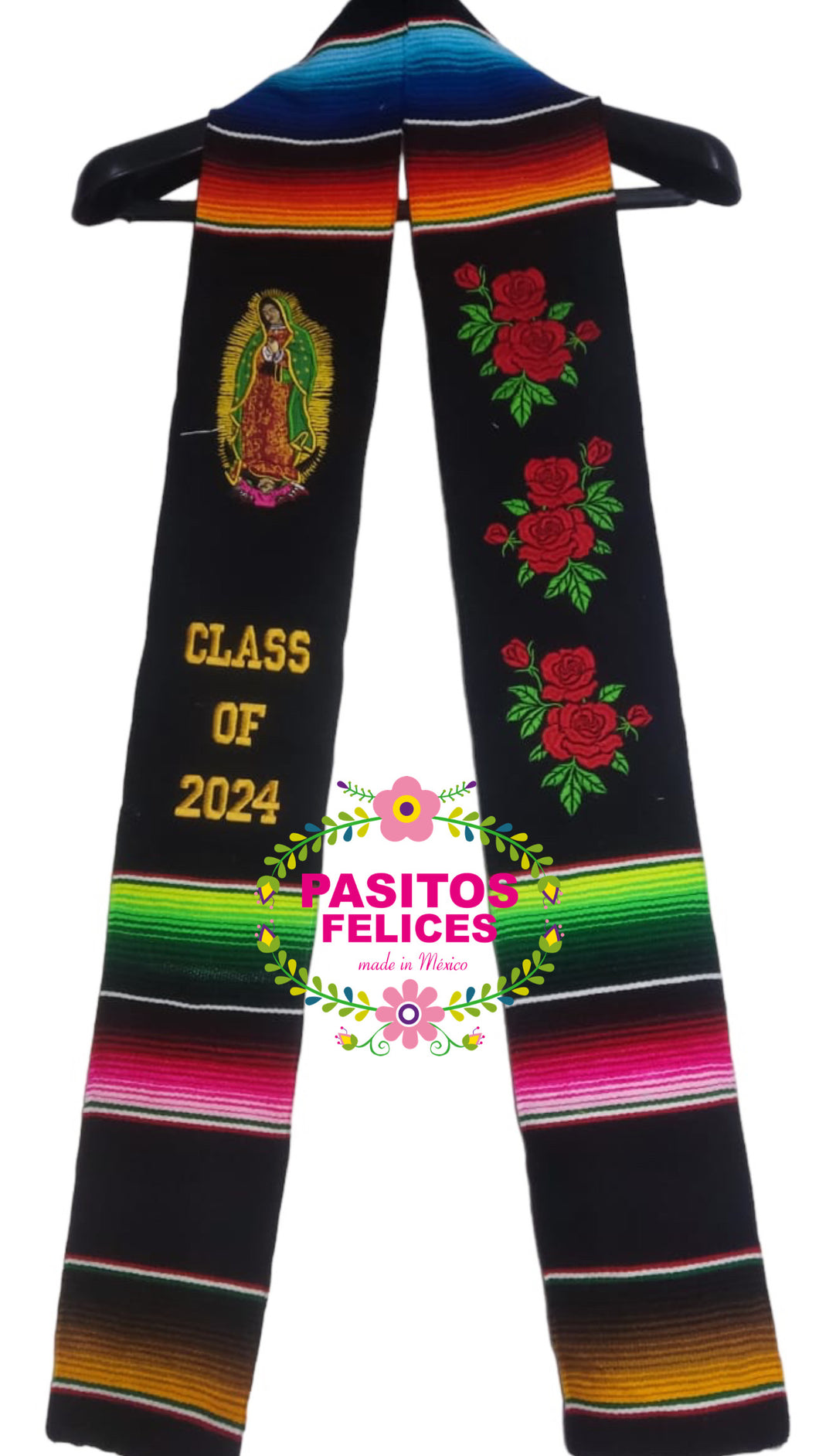 2025* Virgen and Roses Black Stole PREORDER