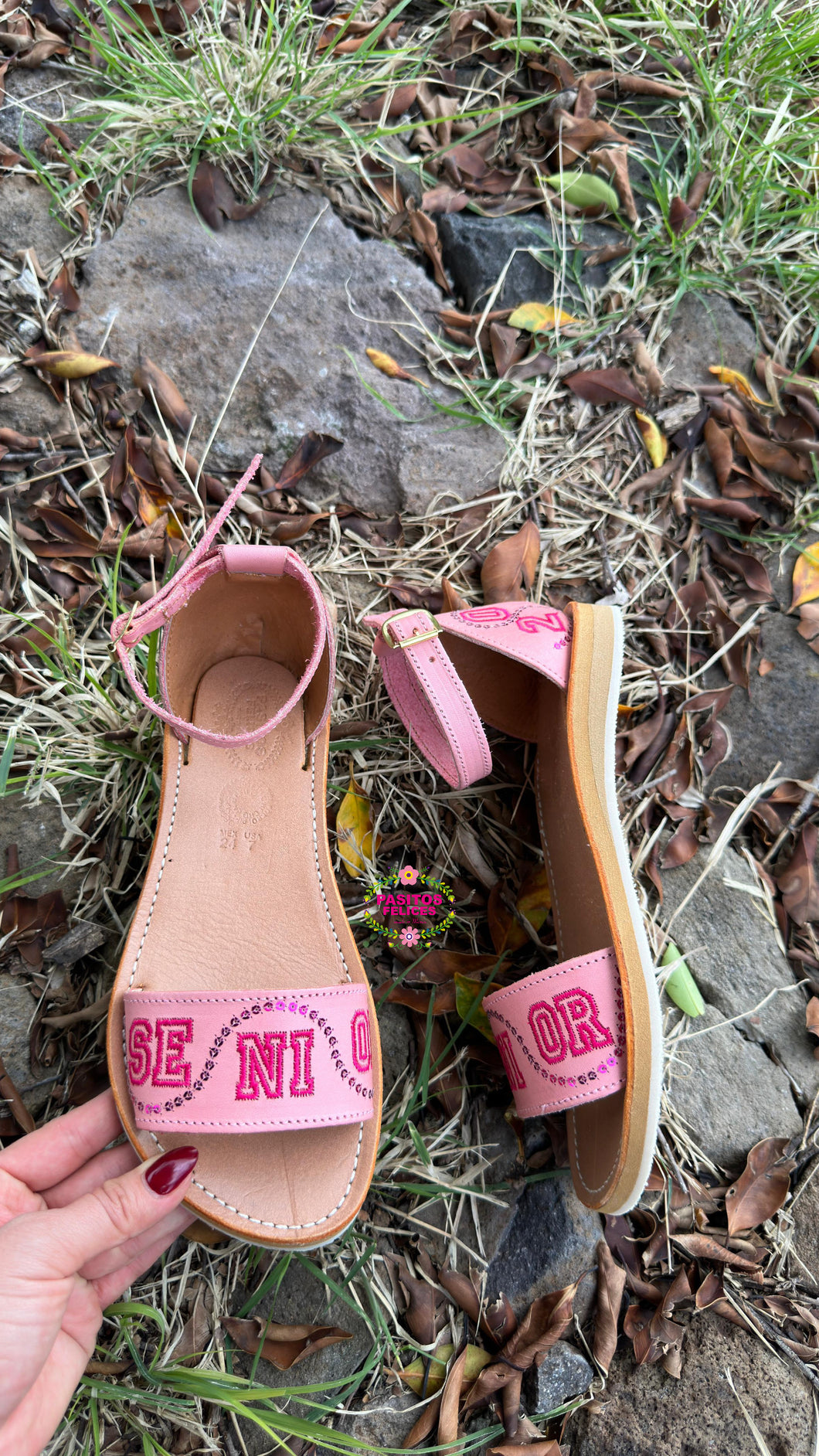 Pink Senior Pink Buckle Sandal