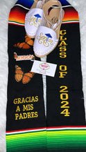 Cargar imagen en el visor de la galería, 2025* Michoacán Gracias a mis padres - Thanks to my parents Graduation stole - PREORDER
