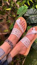 Load image into Gallery viewer, Sequin Cross Toe Sandals PREORDER
