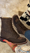 Load image into Gallery viewer, Botas Lacer - Chocolate Leather Tooled Boots
