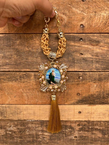 San Judas con Virgencita - St Jude and Virgin Mary Keychain and Car Blessing