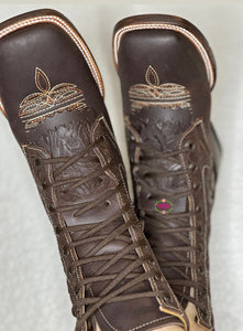 Botas Lacer - Chocolate Leather Tooled Boots