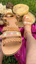 Load image into Gallery viewer, Analia - Embroidered Leather Sandals
