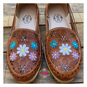 Tatiana - Embroidered Leather Flats