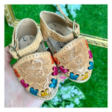 Load image into Gallery viewer, Miranda - Mom Leather Tooled Huraches
